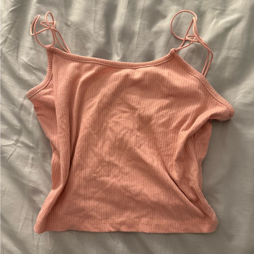 Heart Hips Pink Ribbed Sleeveless Camisole